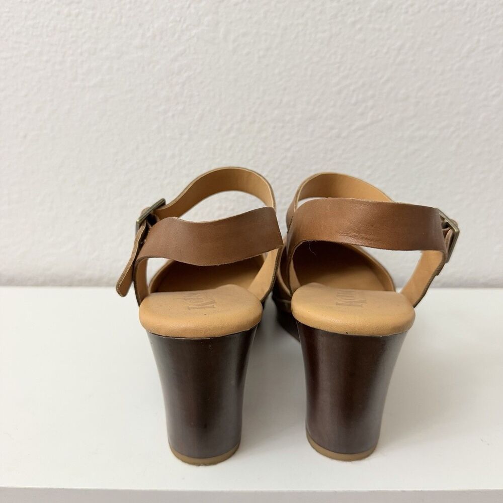 Korks by Kork-Ease Brown Leather Clog Heels Mary Jane Platform Shoes Women 10/42 - Picture 6 of 11